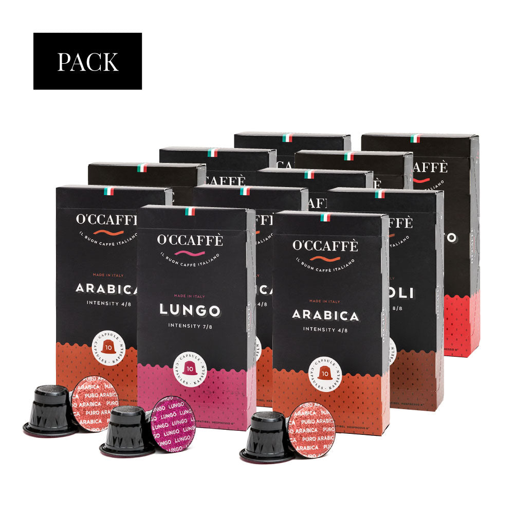 Pack Occaffe 120 Cápsulas Aluminio Compatibles para Nespresso