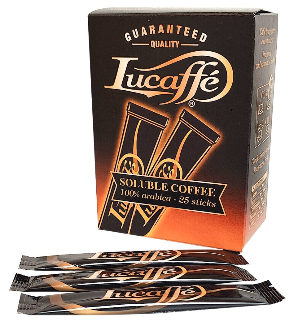 Lucaffe Instantáneo Soluble 100% Arabica - 25 Sobres