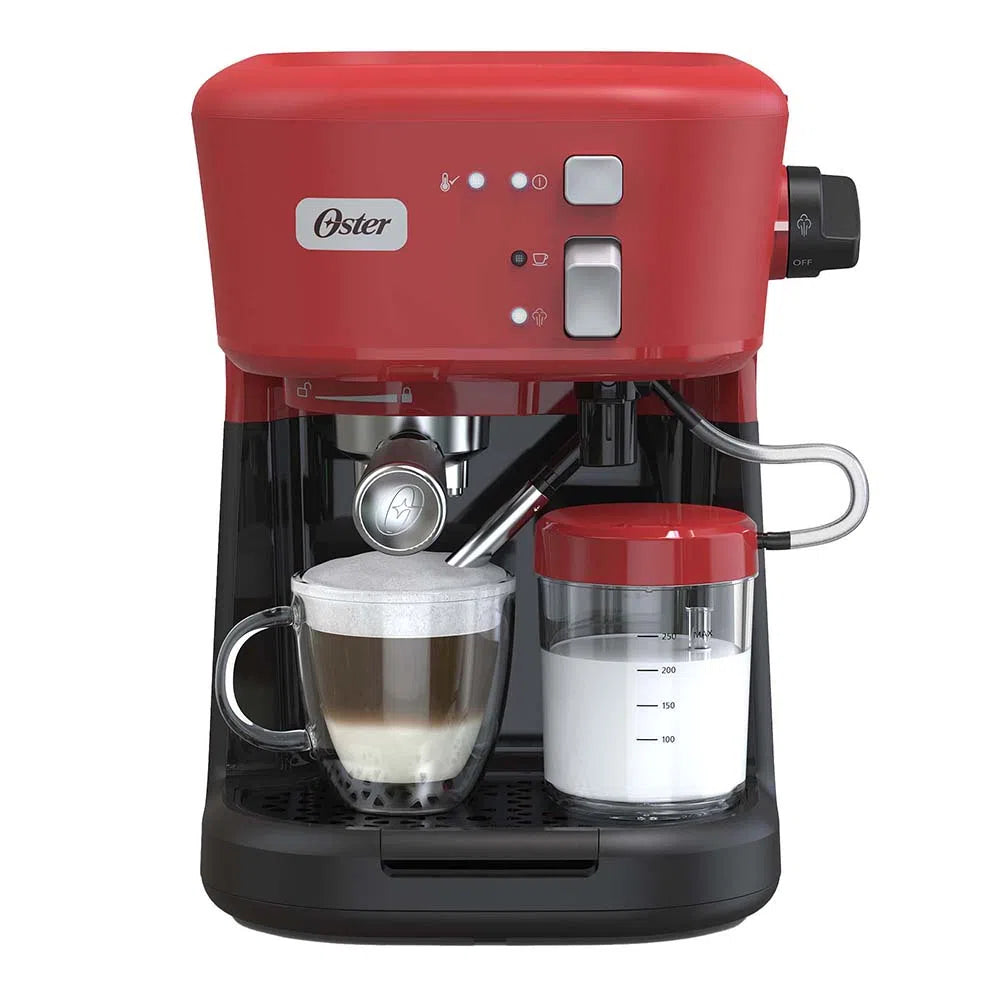 Cafetera Oster para Espresso y Cappuccino Roja