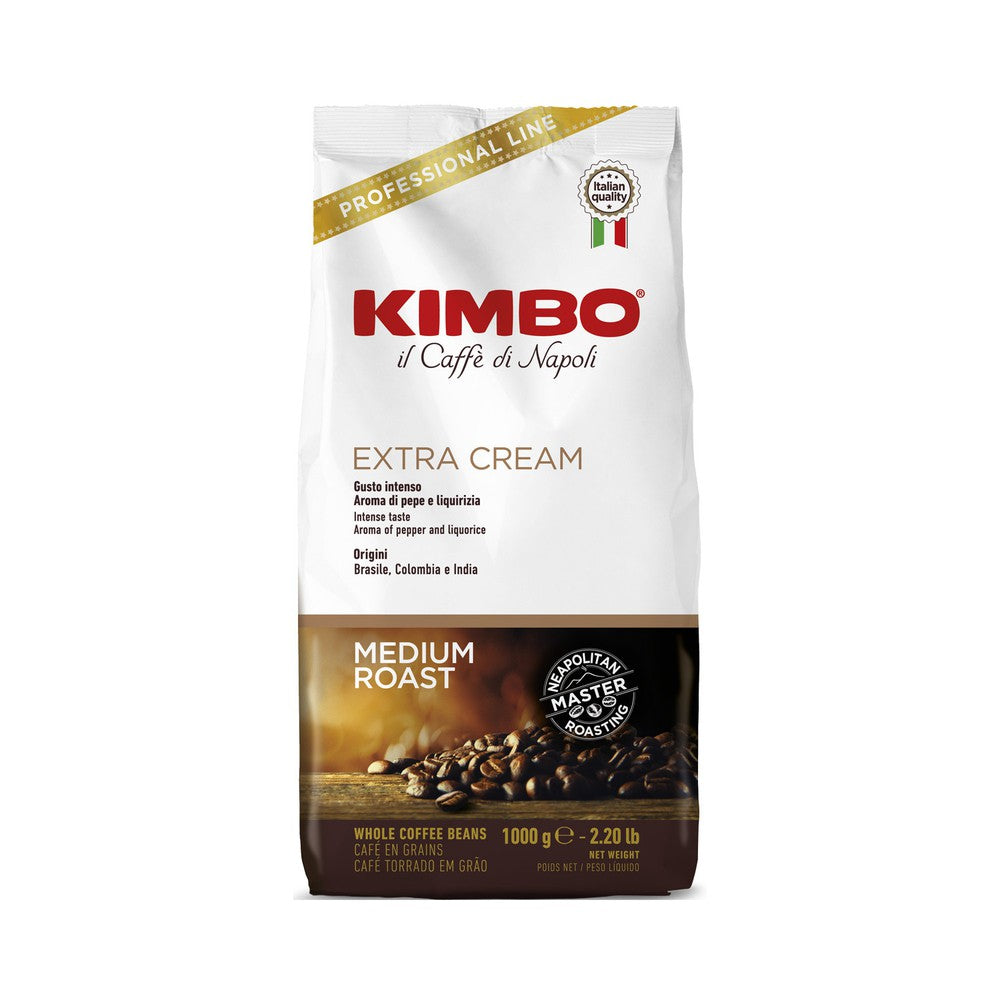 Kimbo Extra Cream 1kg Grano Entero Sin Etiqueta **OUTLET**