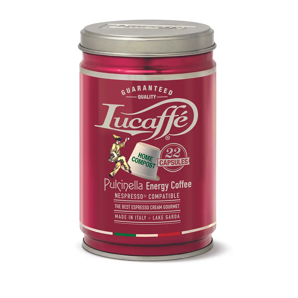 Lata Lucaffe 22 Cápsulas Compatibles con Nespresso Pulcinella
