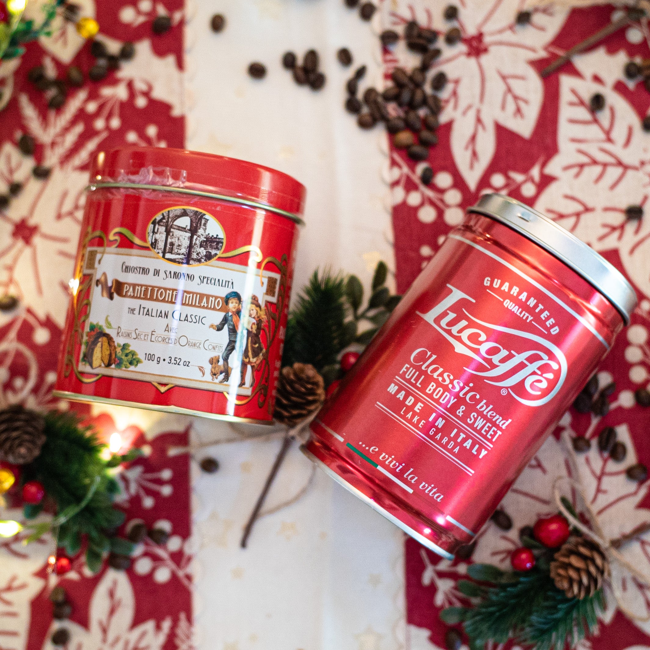 🎄 Pack Navideño Rojo Tradición: Café y Panettone