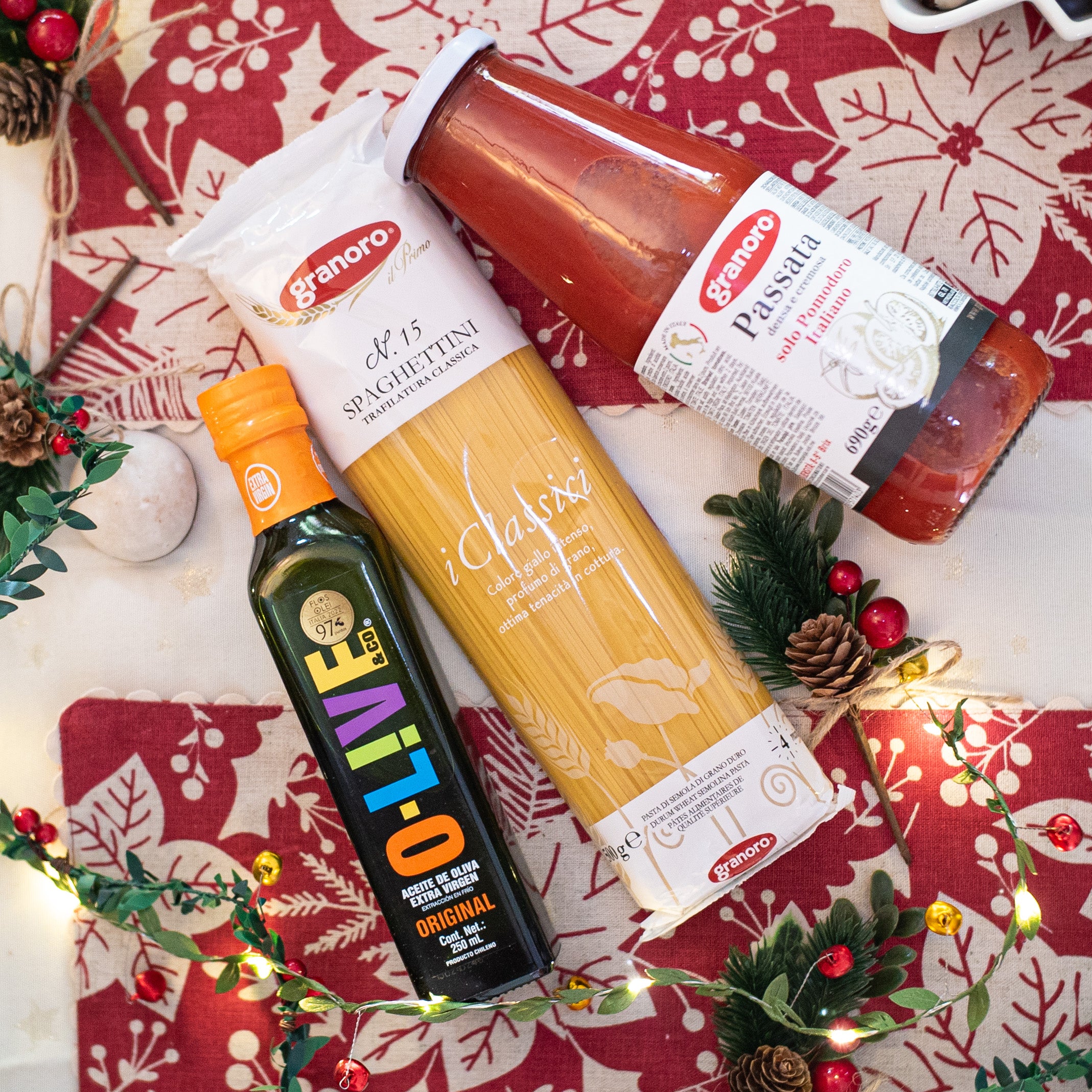 🎄 Pack Navideño Aceite de Oliva + Spaghettini + Passata di Pomodoro