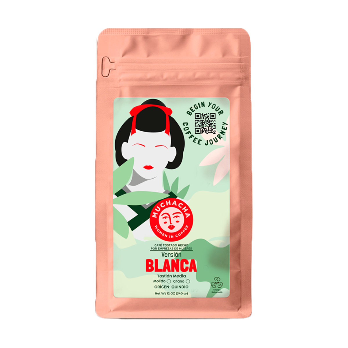 Muchacha Blanca Geisha 340 grs Grano Molido - Café de Especialidad