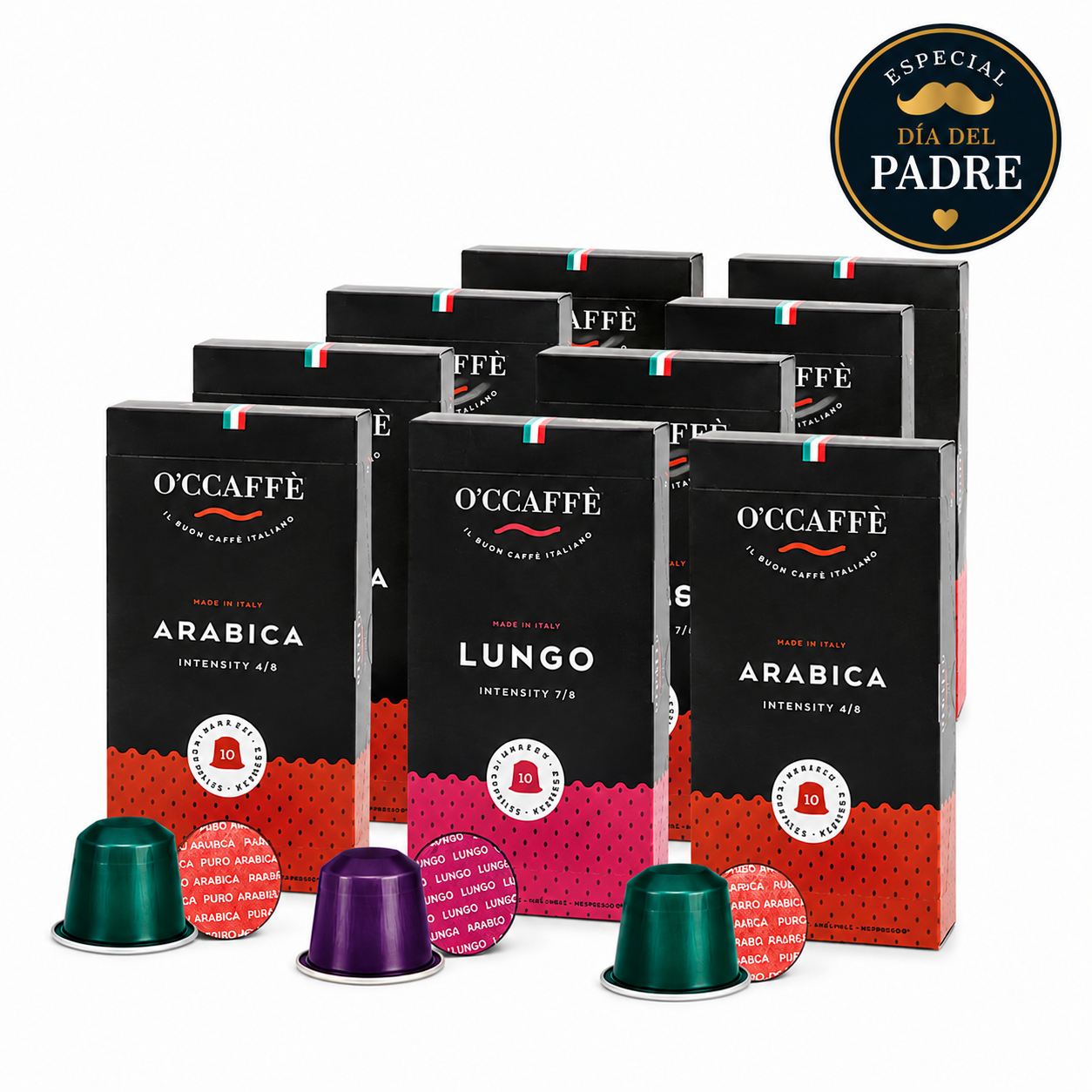 Pack Occaffe 120 Cápsulas Aluminio Compatibles para Nespresso