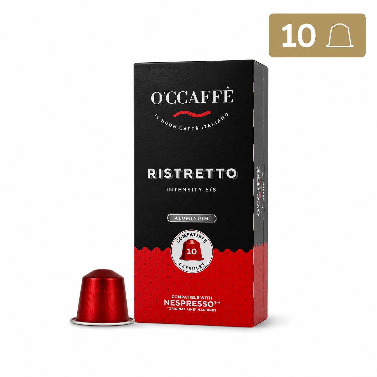 Occaffe Ristretto 10 Cápsulas Compatibles para Nespresso