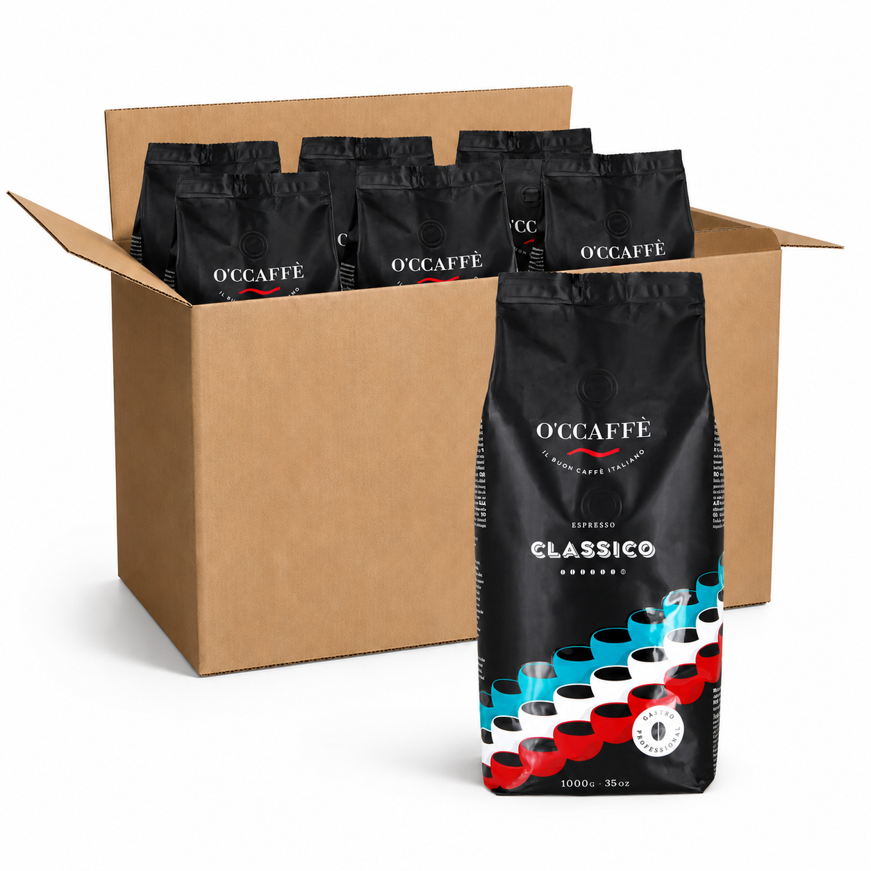 6 Kilos Occaffe Espresso Classico Professional 1 kg Grano Entero