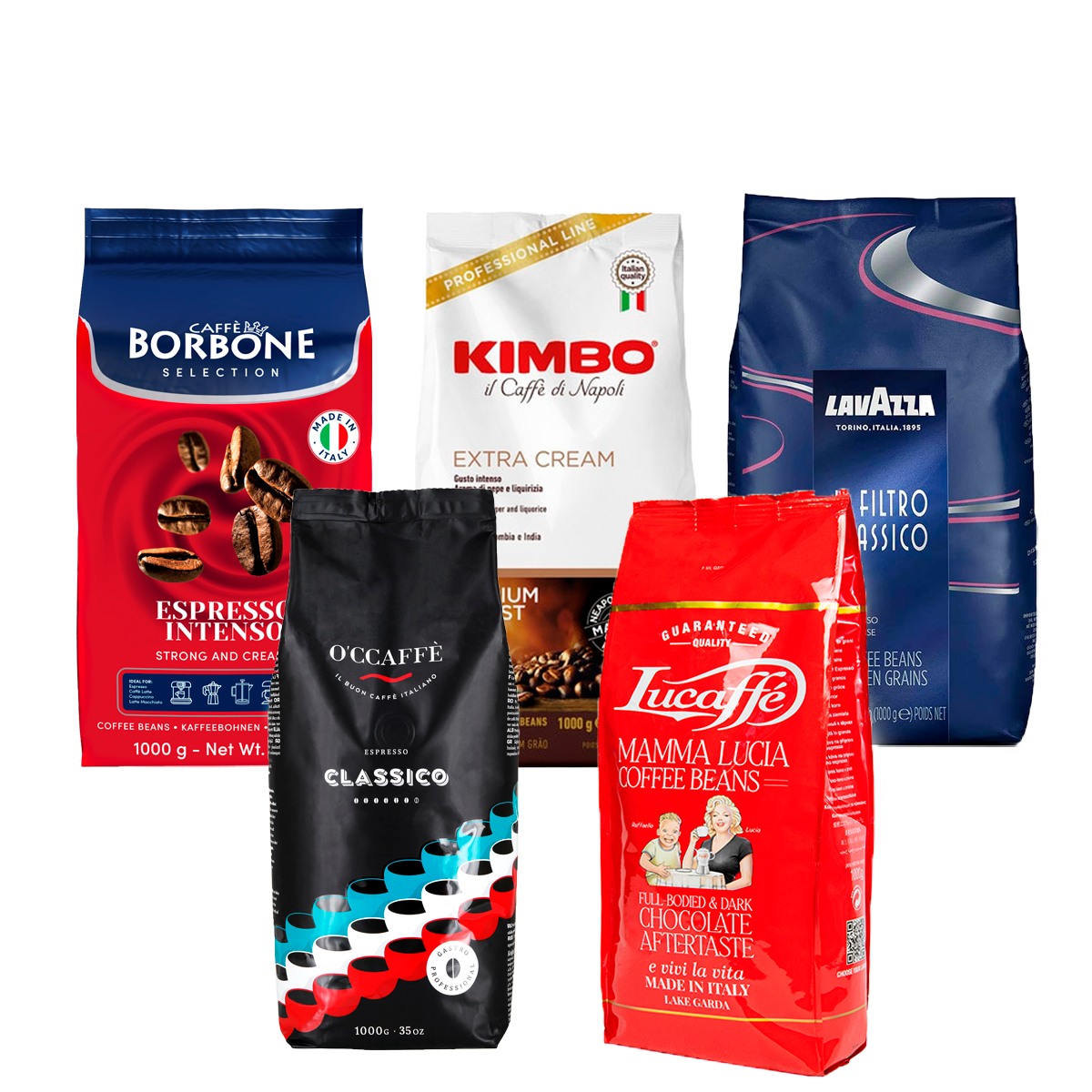 Pack Degustación Café Italiano 5 kg en Grano Entero
