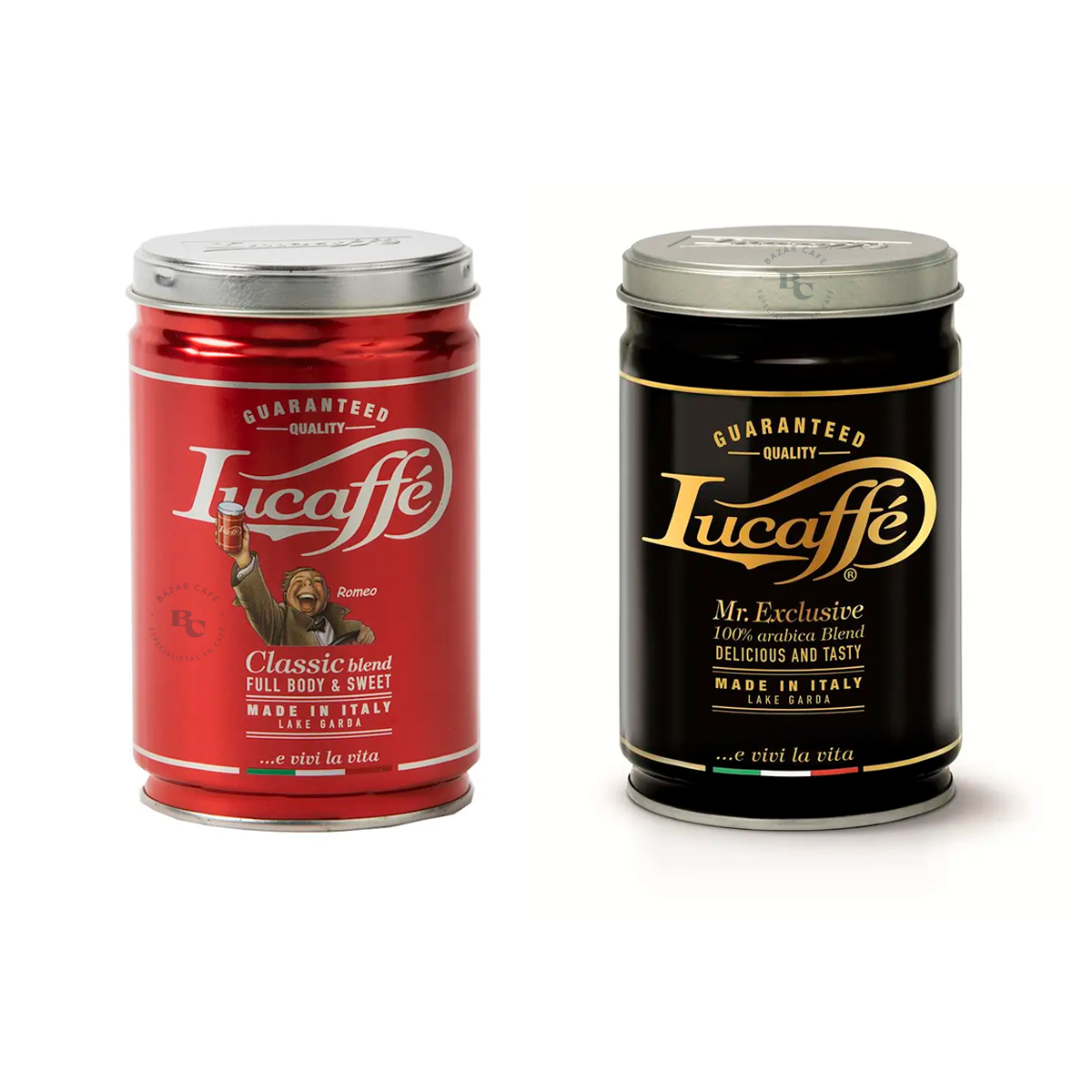 Lata Lucaffe Classic y Mr. Exclusive 250 grs Grano Molido