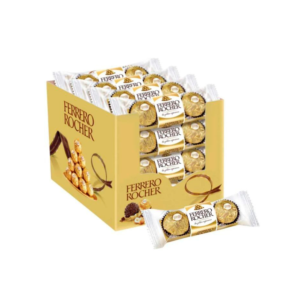 Caja 16 unidades de 3 Bombones Ferrero Rocher
