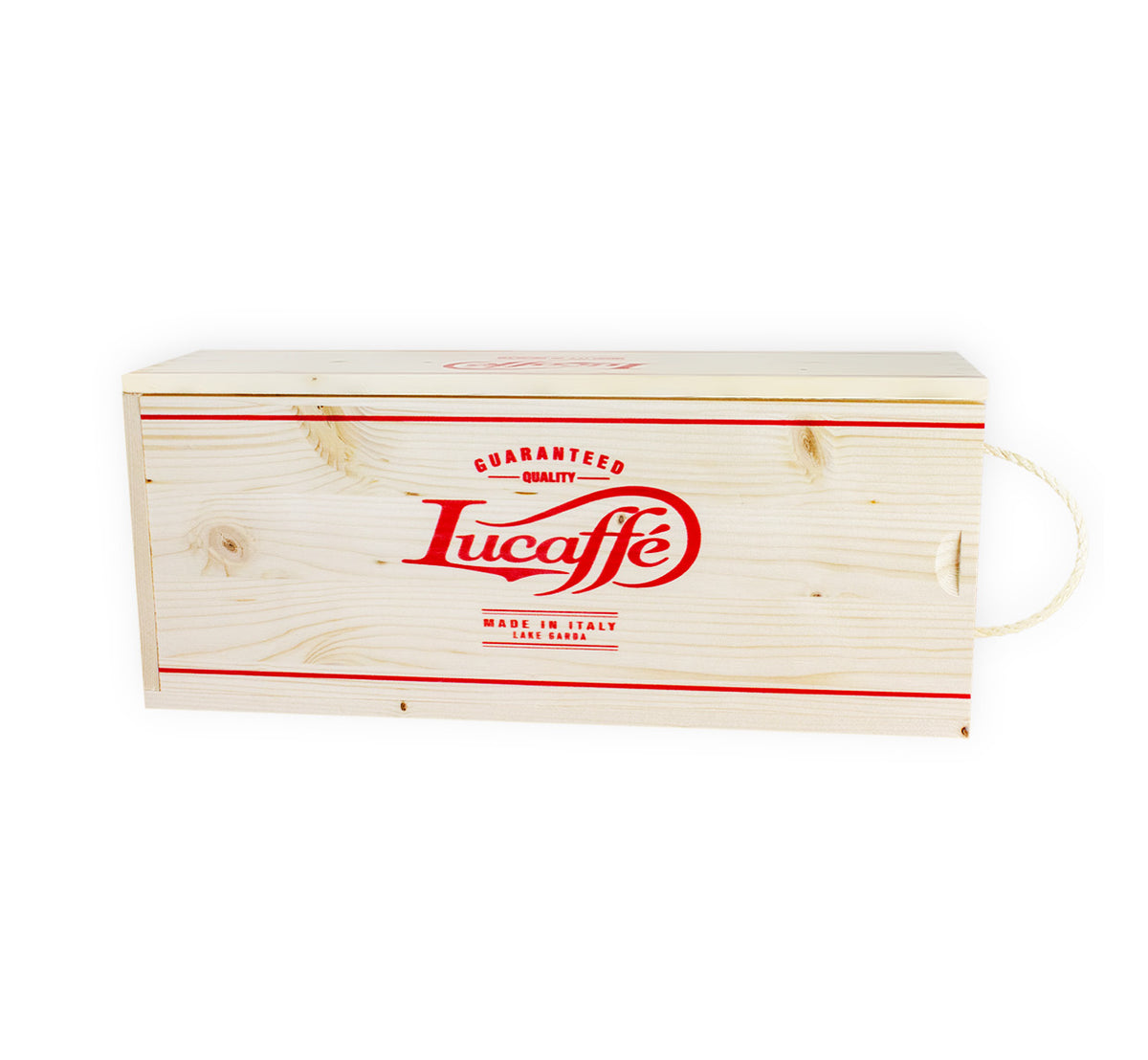 Caja de Madera Lucaffe con 4 Latas de Grano Molido 250grs