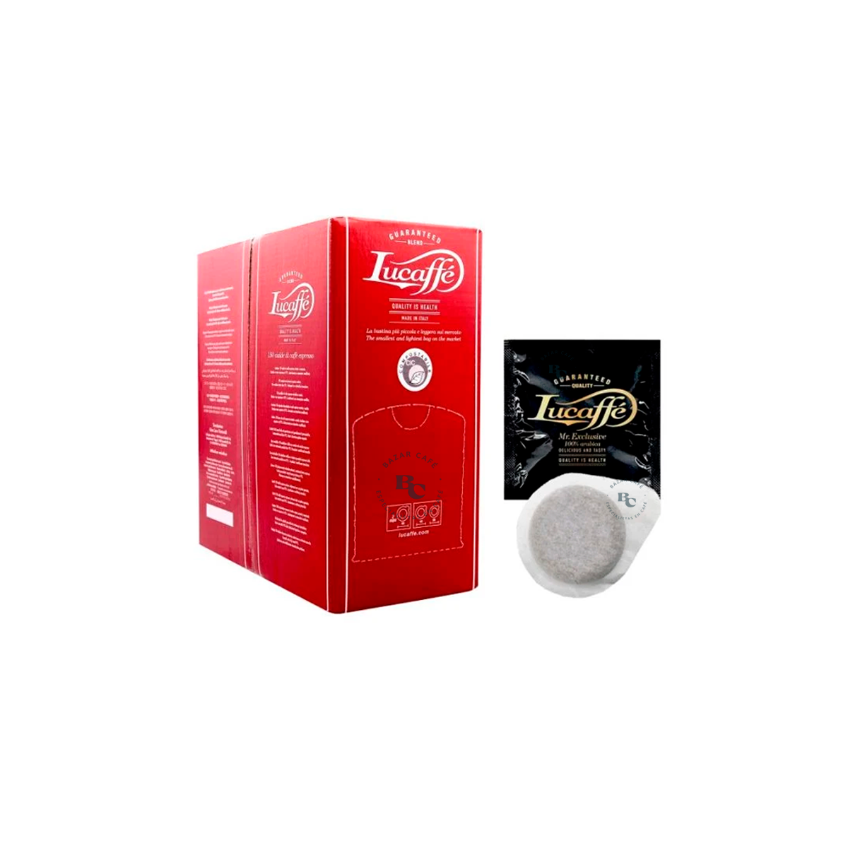 Caja Lucaffe 150 Cialde Pods Mr. Exclusive 100% Arábica