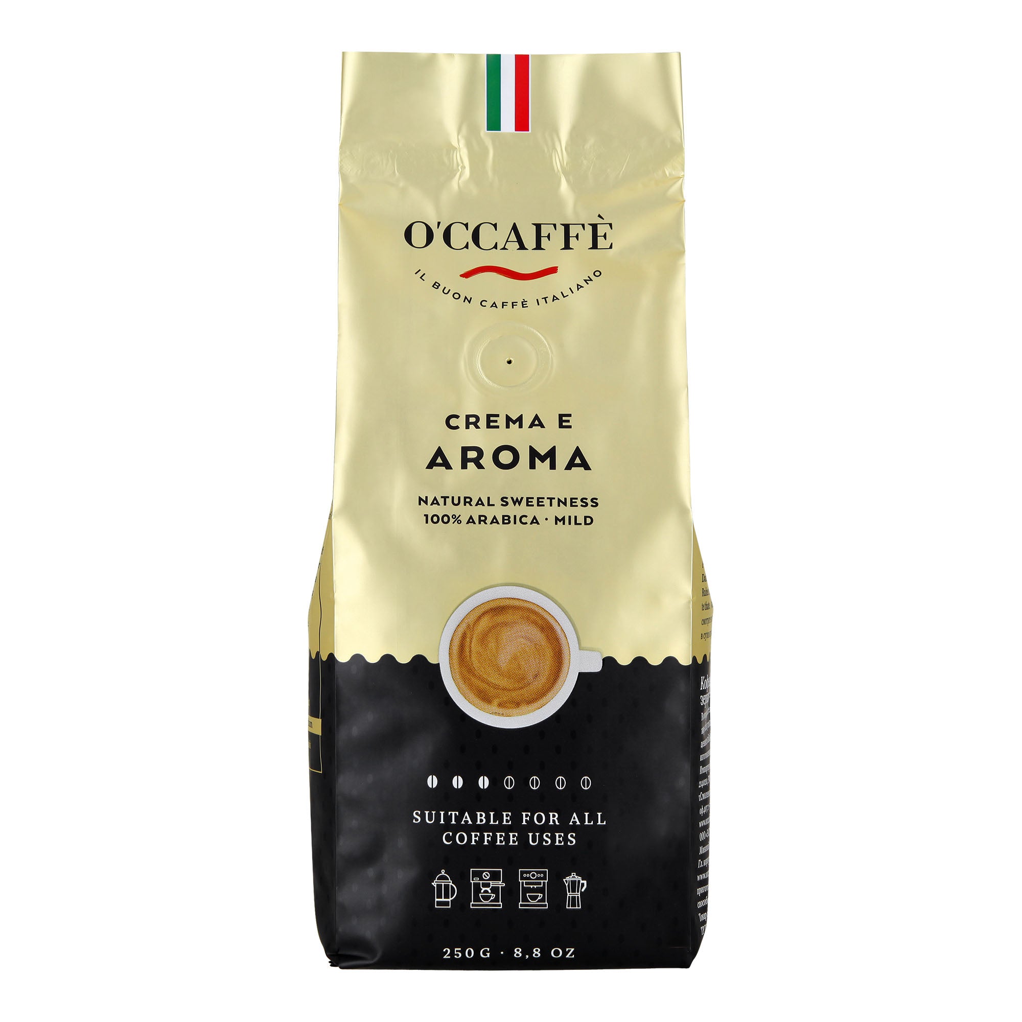Occaffe Grano Crema E Aroma 100% Arabica 250 Grs